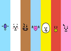 BT21 Characters Colorful Strip