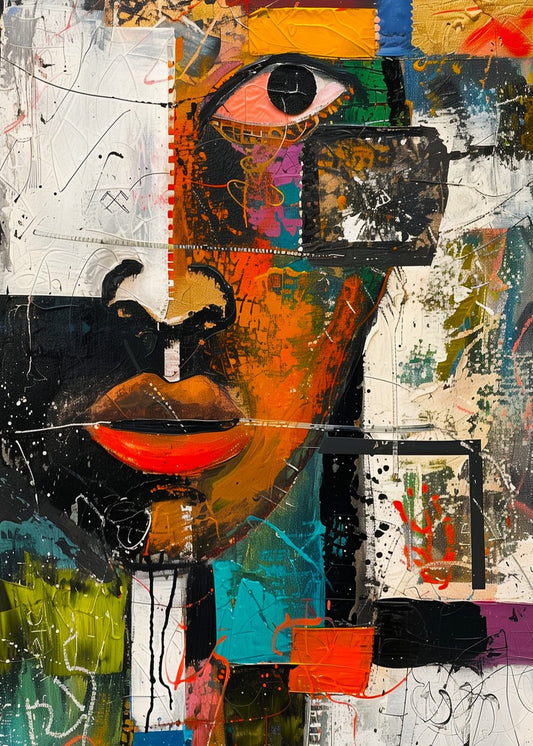 Abstract Cubism Face