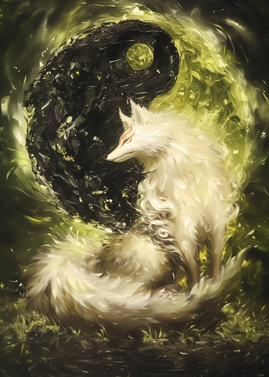 Green Kitsune Yin and Yang