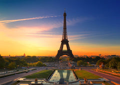 Eiffel Tower in Paris sunset