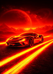 Ferrari with Neon light