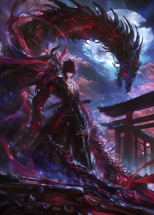 Dragon's Moonlit Guardian