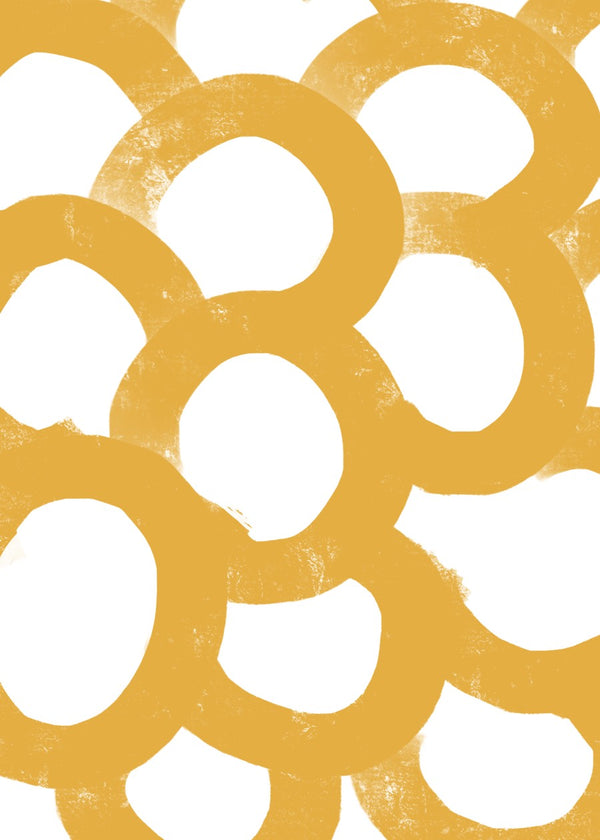 Gold Rings Abstract Art