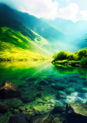 Mountain Lakeside view