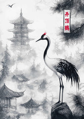 Red crowned crane