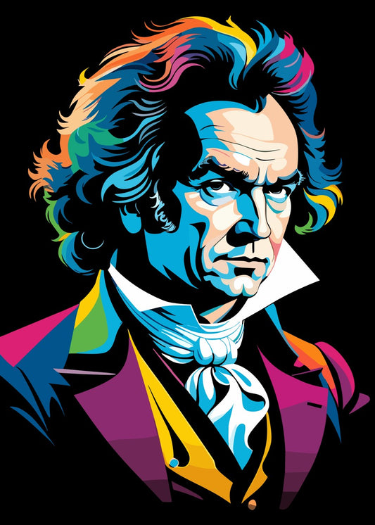 Colorful Portrait of Beethoven