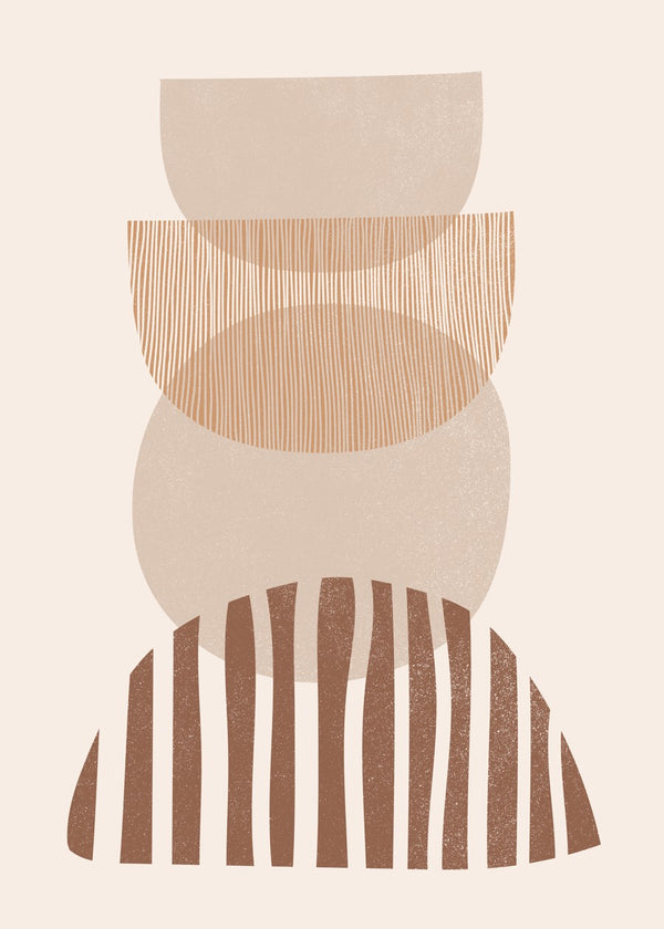Earthy Stacked Shapes