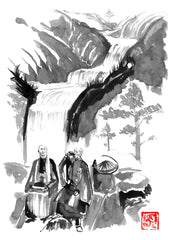 Monks in the mountain