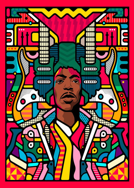 Psychedelic Jimi Hendrix Art