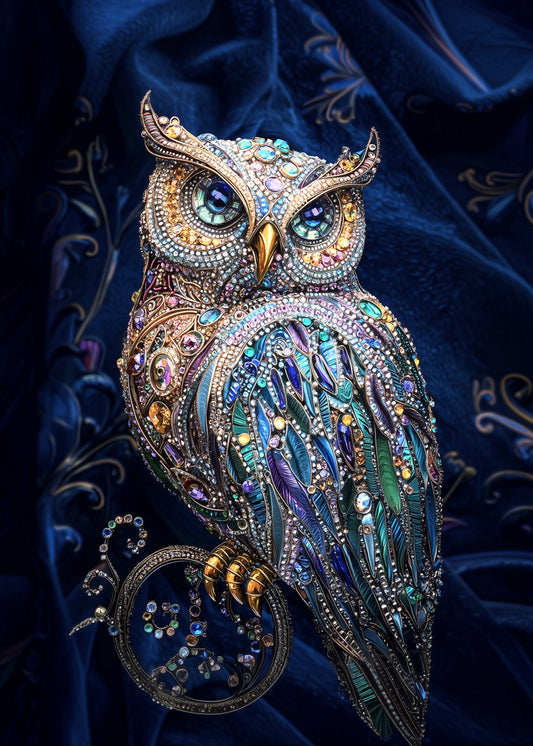 Jeweled Owl Art
