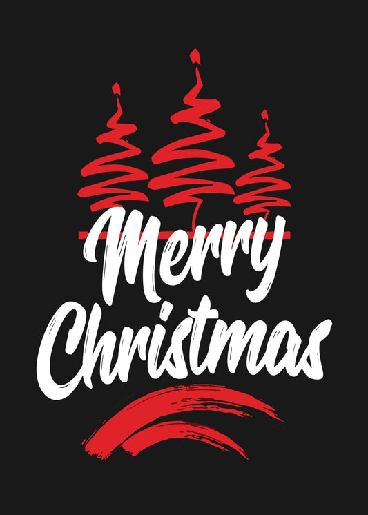 Merry Christmas Tree Art