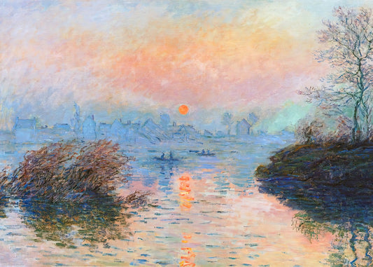 Sunset on the seine lavacourt