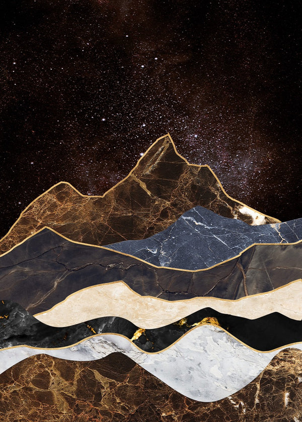 Golden Marble Mountain Galaxy