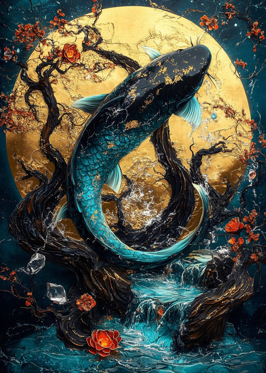 Koi Fish's Celestial Journey