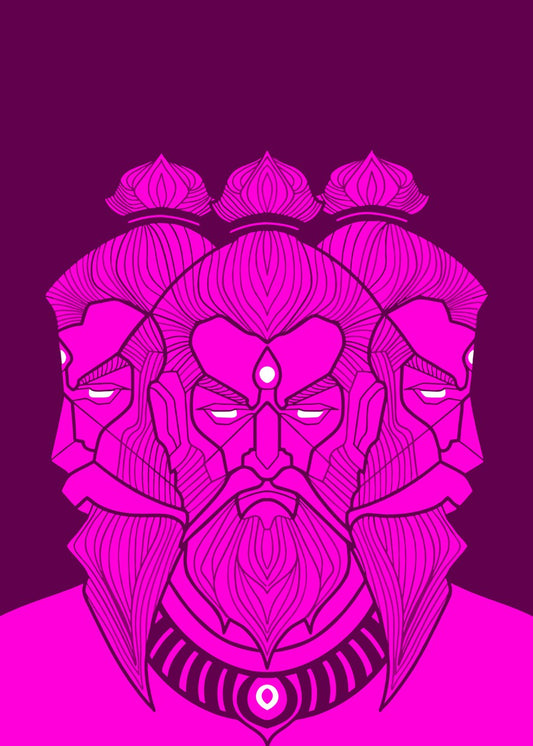 Trifold Deity Brahma Hindu