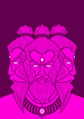 Trifold Deity Brahma Hindu
