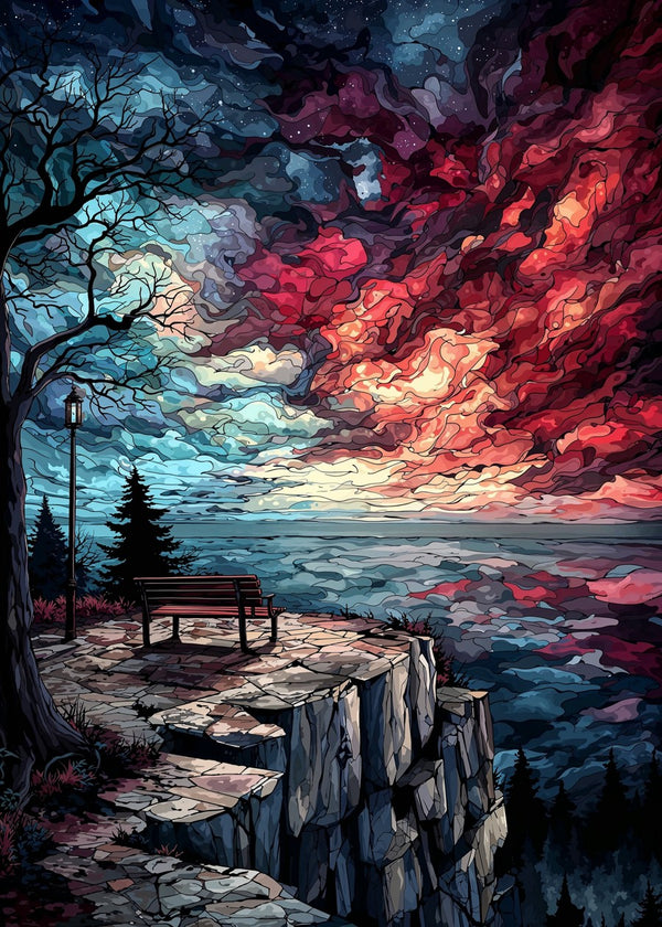 Cliffside Dreamscape Skies