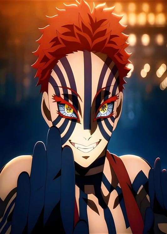 Akaza Malicious Grin, Demon Slayer Kimetsu no Yaiba