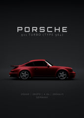 Porsche 964 Turbo 1993 - Red 