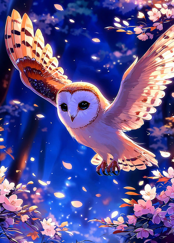 Sakura Night Owl in Blooming