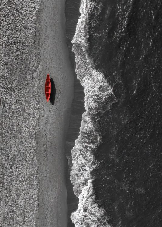 Red Boat at the Beach