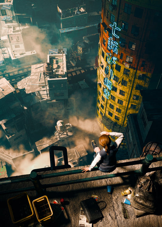 Rooftop Cityscape View
