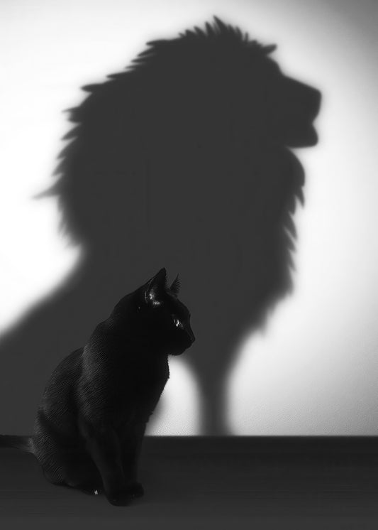 Black Cat and Lion Shadow
