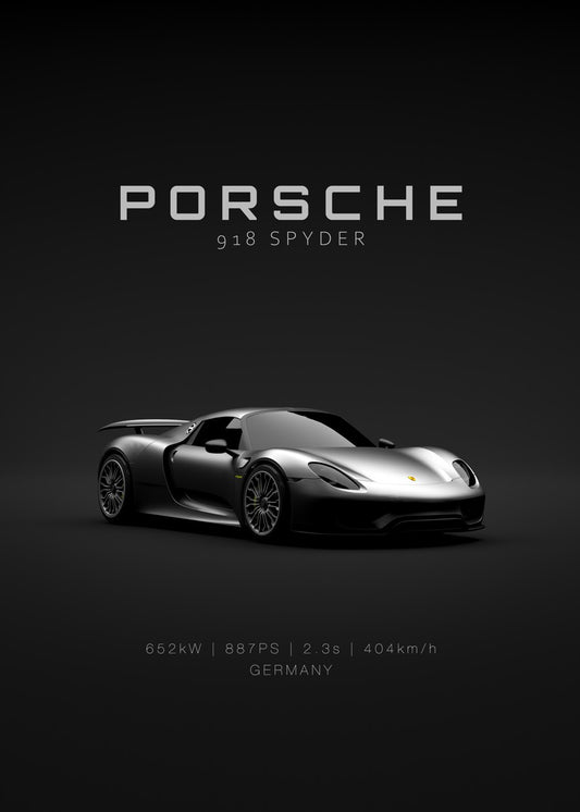 Porsche 918 Spyder Front Specs