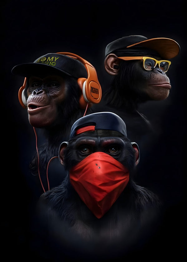 See, Hear, Speak No Evil Apes