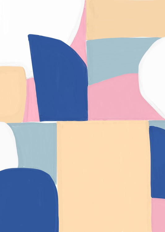 Abstract Pastel Shapes Art