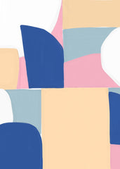Abstract Pastel Shapes Art