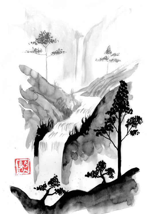 Fall through the mountain