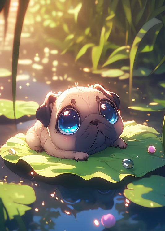 Pug's Leafy Oasis