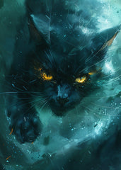 Black Cat in the Night