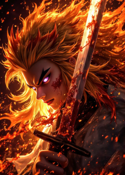Man sword Flames