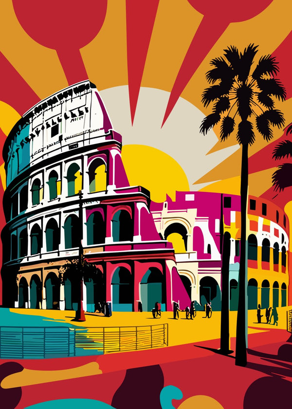 Coloseum In Rome Vector Art
