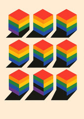 Rainbow Cubes Pattern