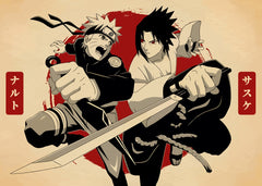 Naruto Sasuke Red Moon