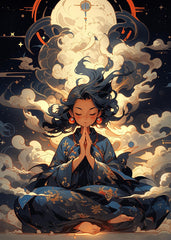 Moonlit Meditation in Kimono