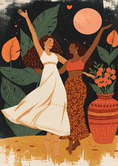 Dancing under glass moon