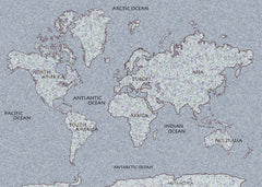 World Map Mosaic Panel