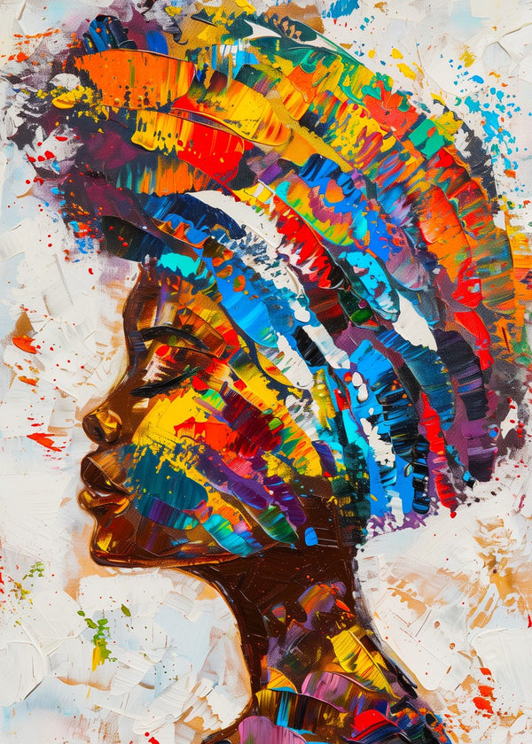 Vibrant Afro Woman Profile