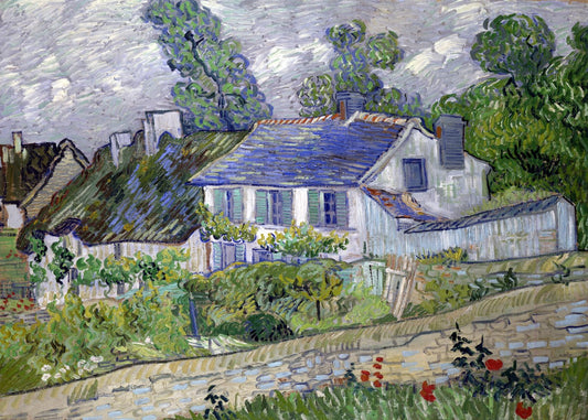 Houses at Auvers painting