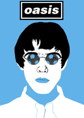Oasis Britpop Legacy Blue Art