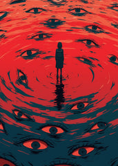 Girl Surrounded by Eyes