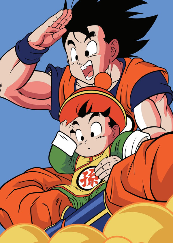 Goku & Gohan Flying High