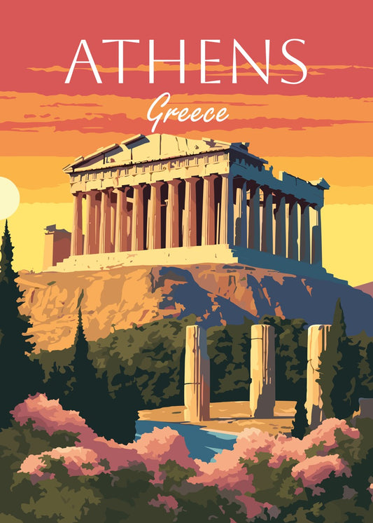 Athens at Sunset Artistic