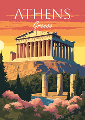 Athens at Sunset Artistic