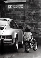 Kid and Porsche Photo