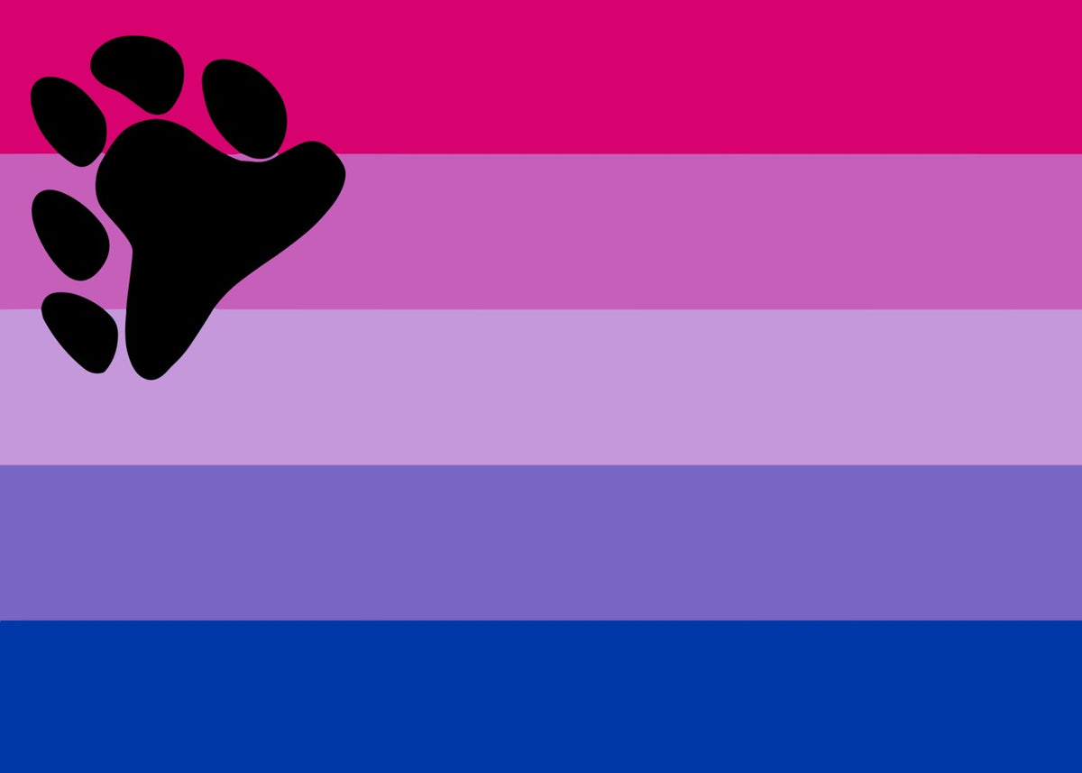 Bisexual Pride Flag with Paw P